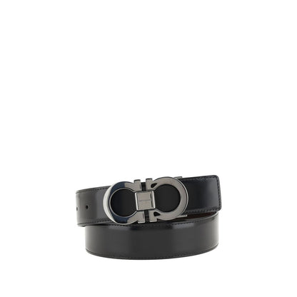 Ceinture Ferragamo en cuir de veau noir Bos Taurus