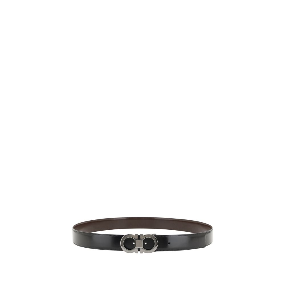 Ceinture Ferragamo en cuir de veau noir Bos Taurus