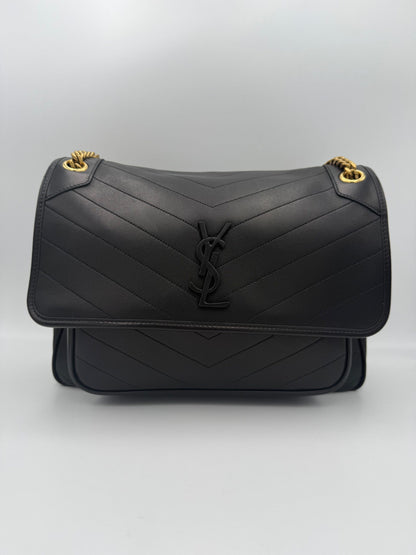 Saint Laurent SACO NIKI GRANDE de PIEL DE CORDERO