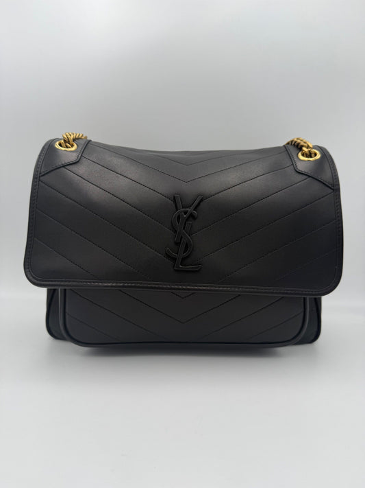 Saint Laurent SACO NIKI GRANDE de PIEL DE CORDERO