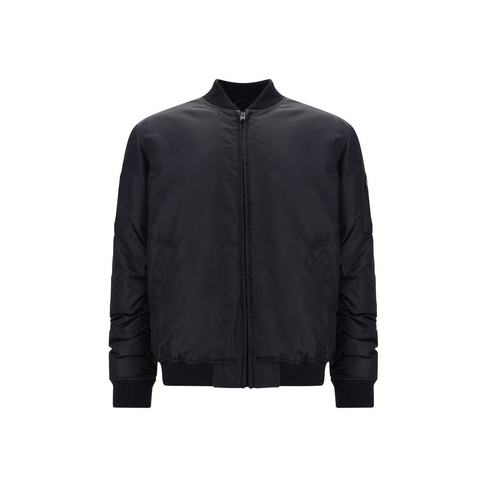 Moschino Blouson Bomber En Polyamide Noir À Fermeture Éclair Intégrale