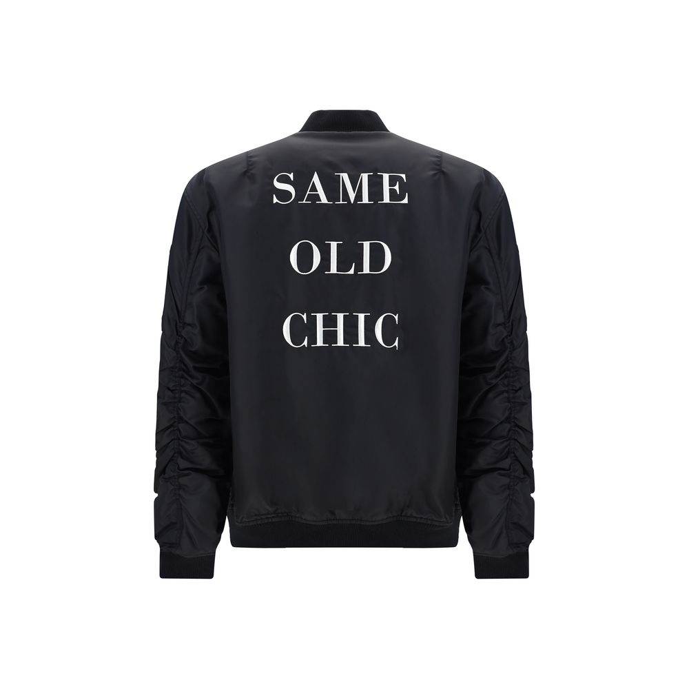 Moschino Blouson Bomber En Polyamide Noir À Fermeture Éclair Intégrale