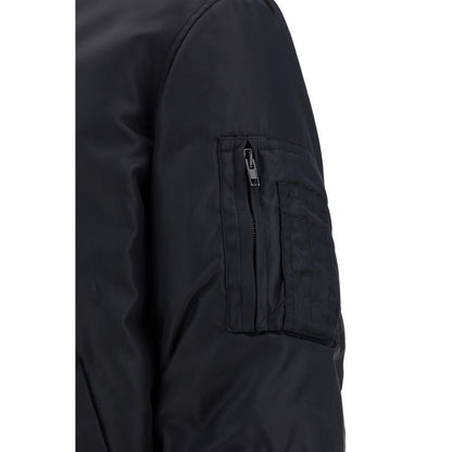 Moschino Blouson Bomber En Polyamide Noir À Fermeture Éclair Intégrale