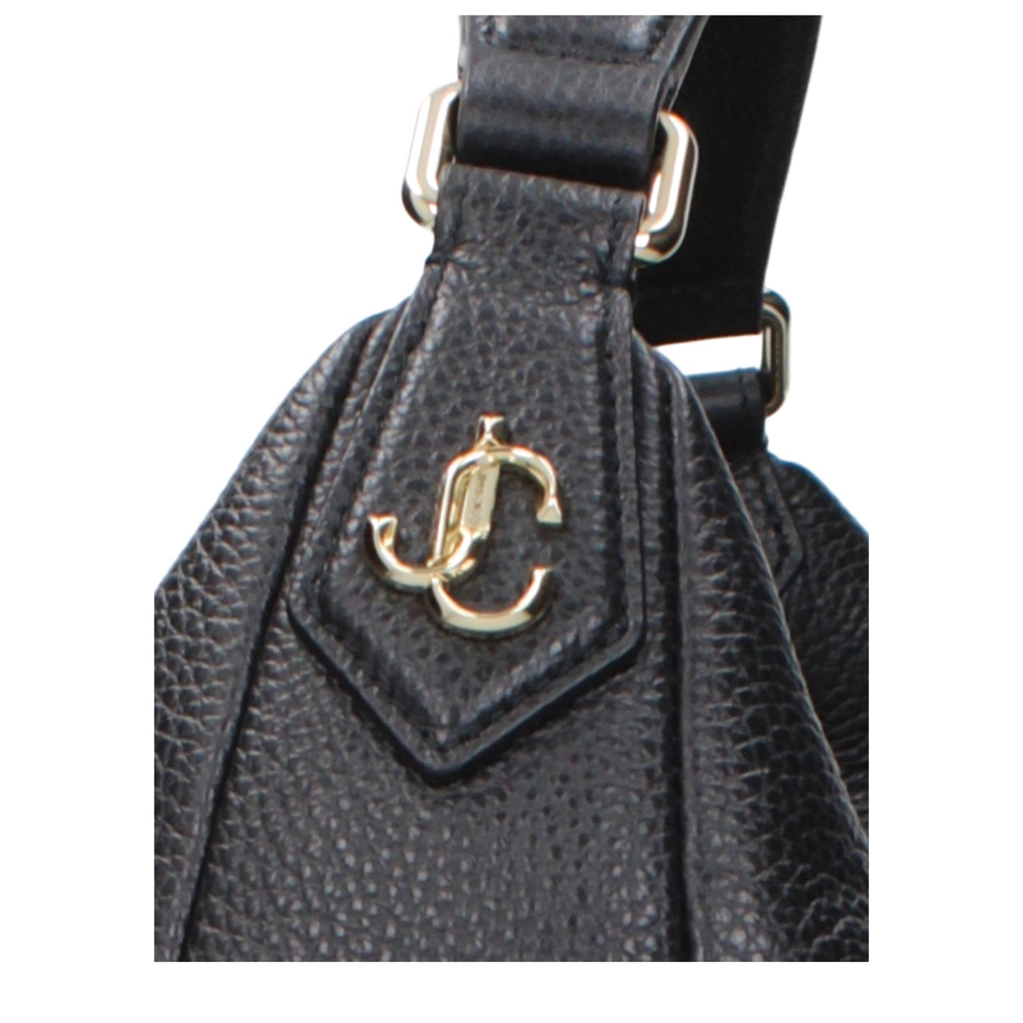 Bolso de hombro Jimmy Choo de cuero negro
