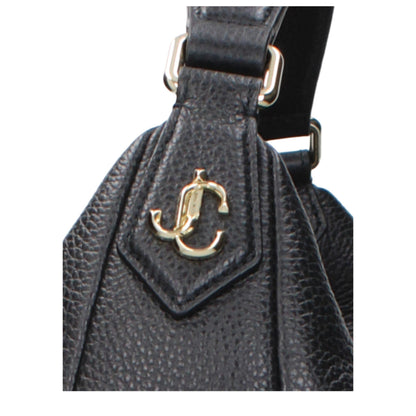 Bolso de hombro Jimmy Choo de cuero negro