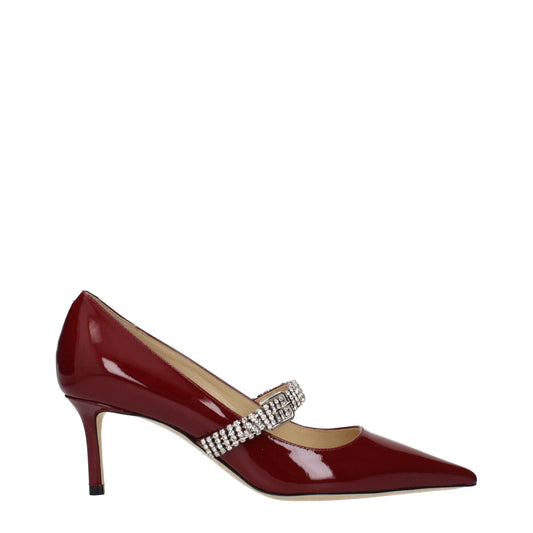 Zapatos de tacón alto Jimmy Choo de cuero rojo