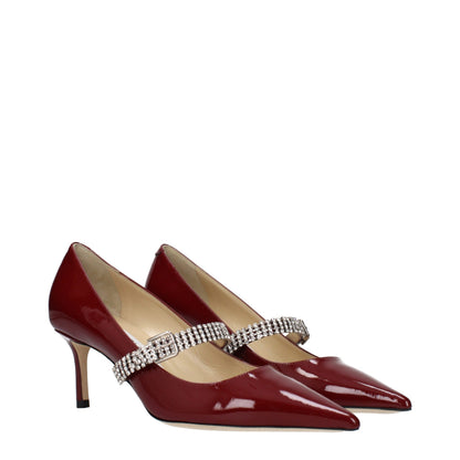 Zapatos de tacón alto Jimmy Choo de cuero rojo