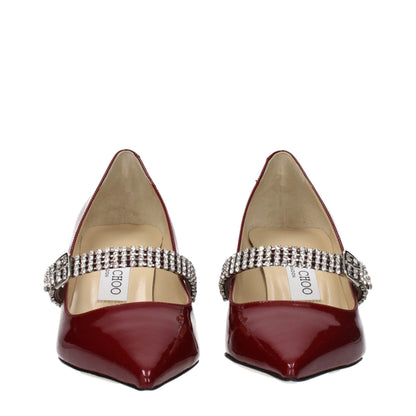 Zapatos de tacón alto Jimmy Choo de cuero rojo