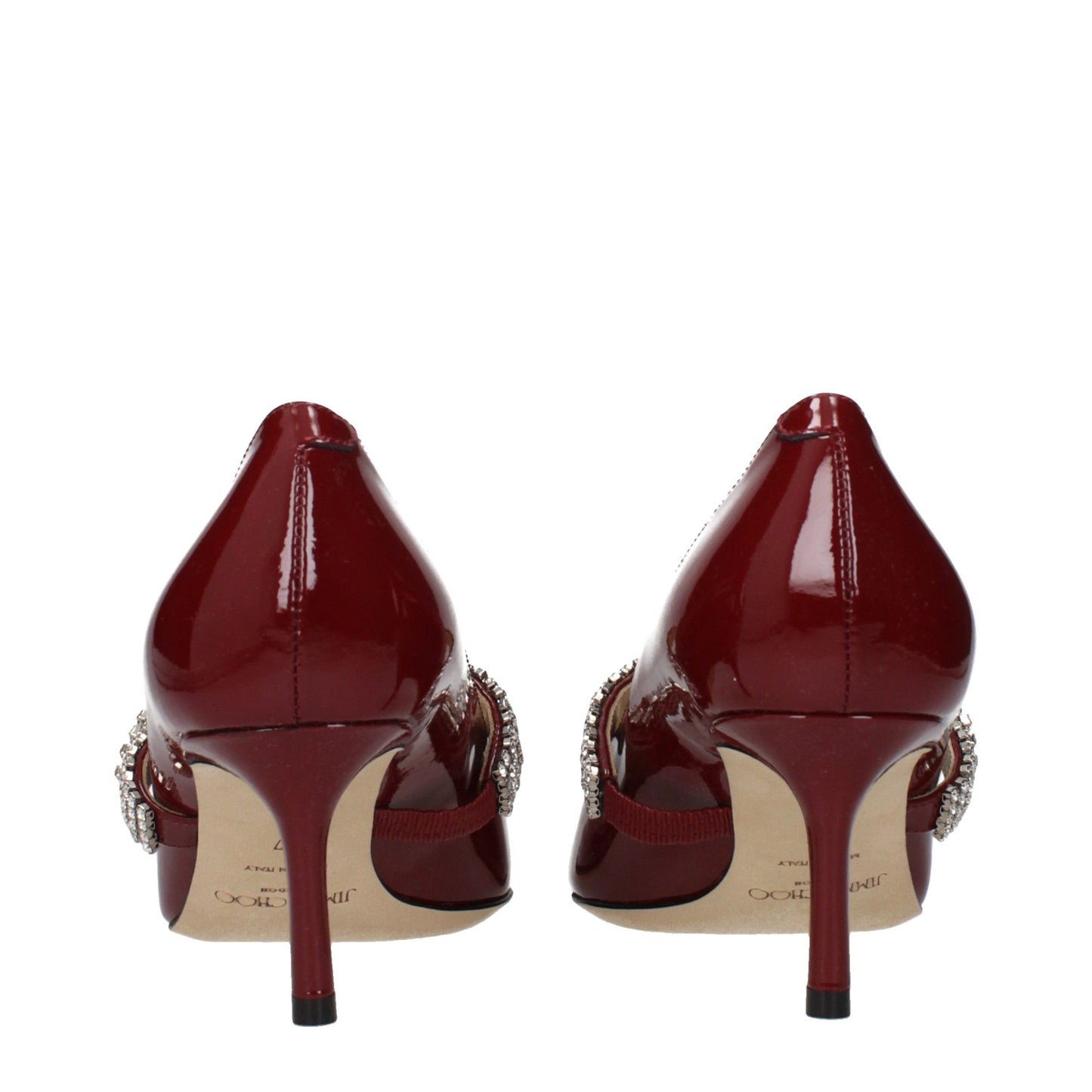 Zapatos de tacón alto Jimmy Choo de cuero rojo