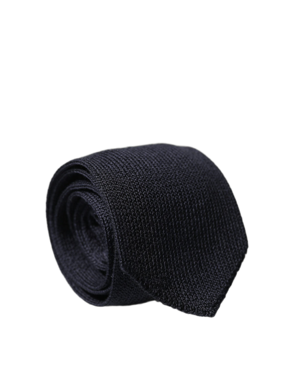 Dolce & Gabbana Dark Blue Solid 100% Silk Adjustable Men's Necktie