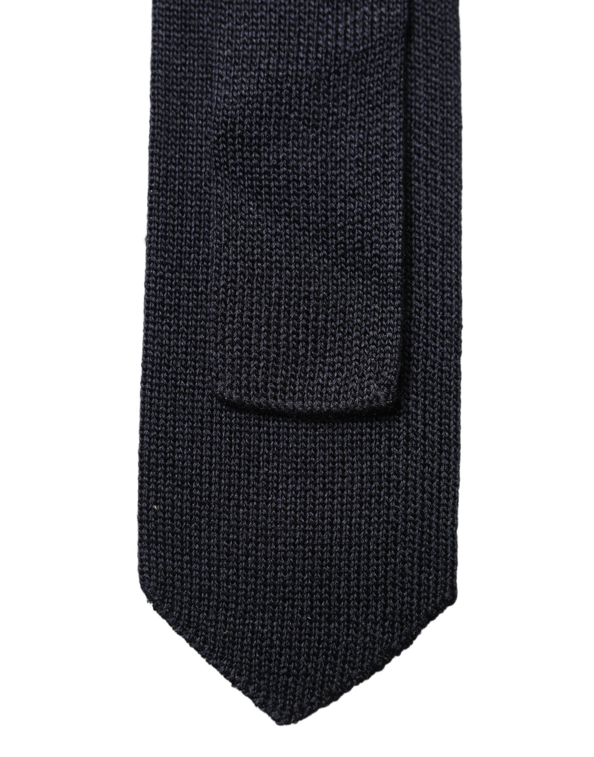 Dolce & Gabbana Dark Blue Solid 100% Silk Adjustable Men's Necktie