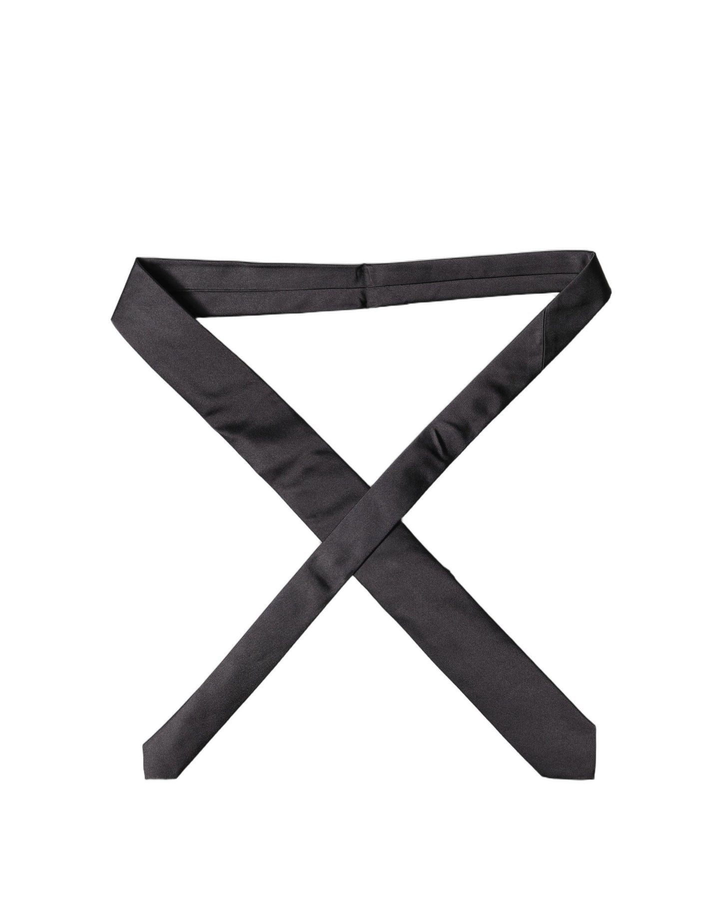 Corbata de seda negra sólida 100% ajustable para hombre de Dolce & Gabbana