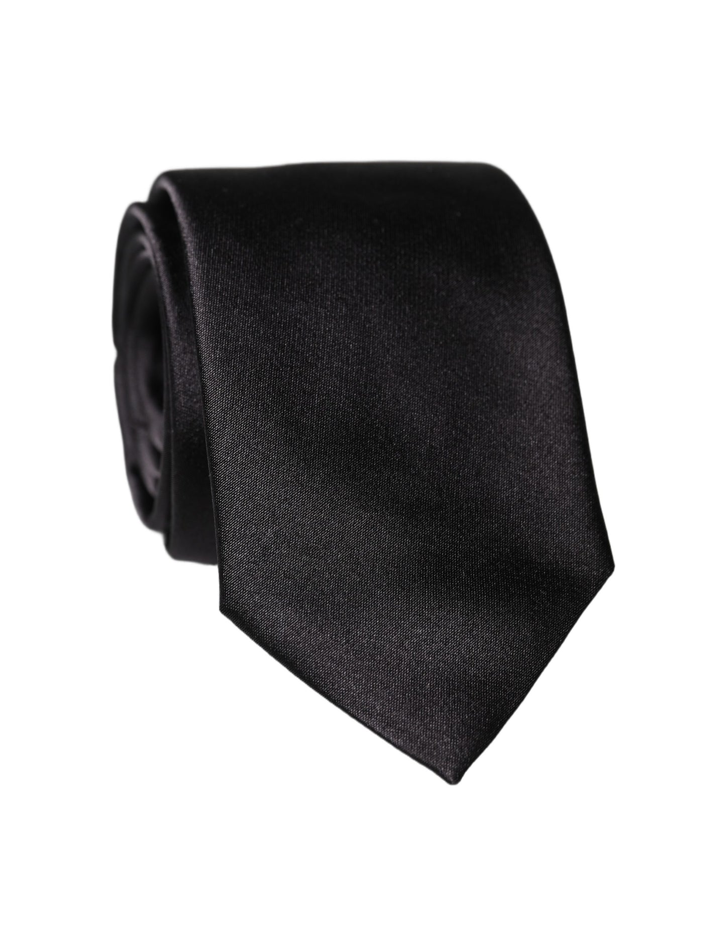 Corbata de seda negra sólida 100% ajustable para hombre de Dolce & Gabbana