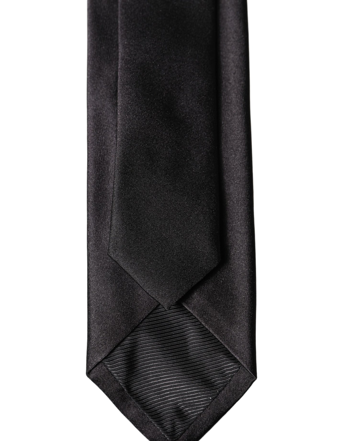 Corbata de seda negra sólida 100% ajustable para hombre de Dolce & Gabbana