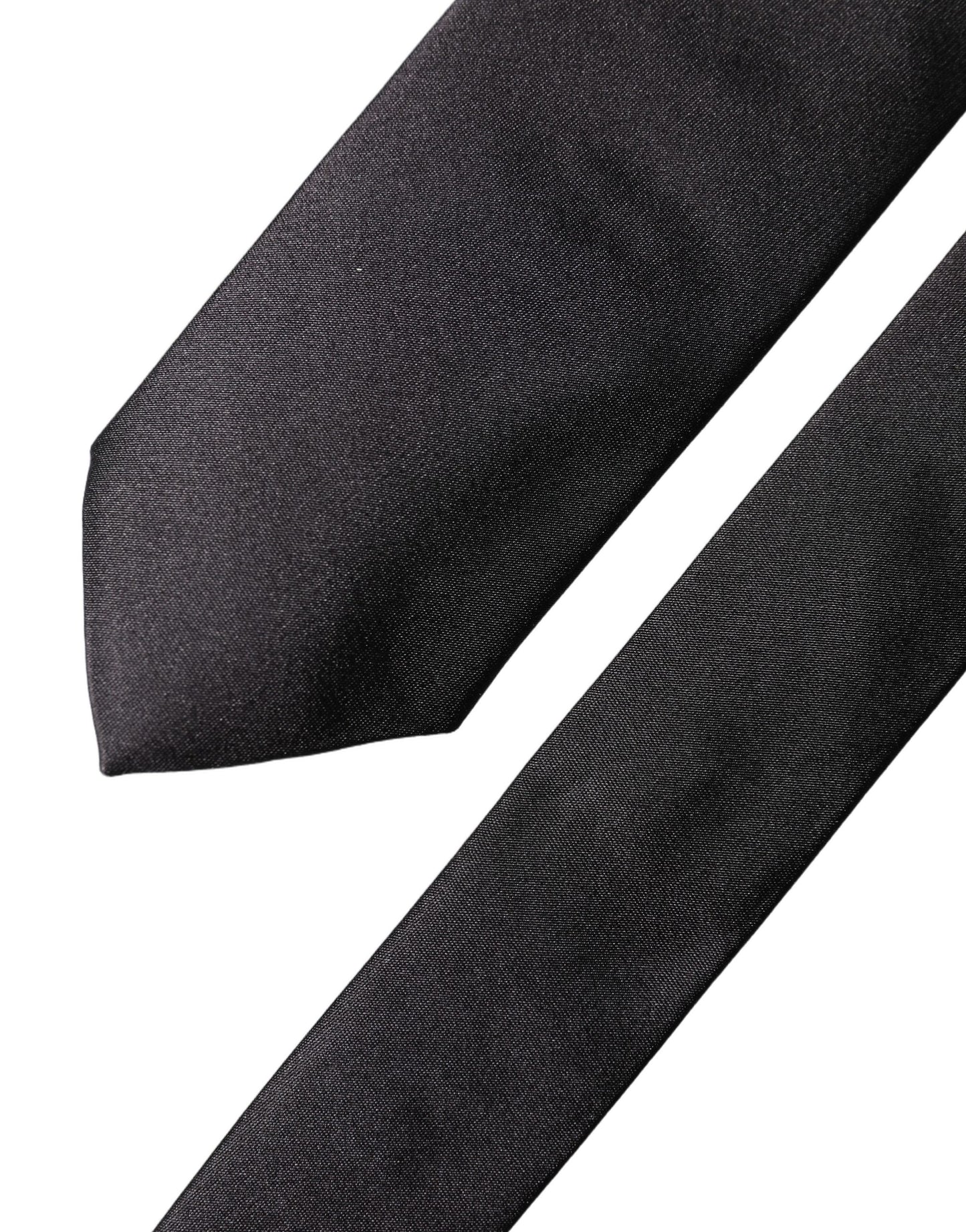 Corbata de seda negra sólida 100% ajustable para hombre de Dolce & Gabbana