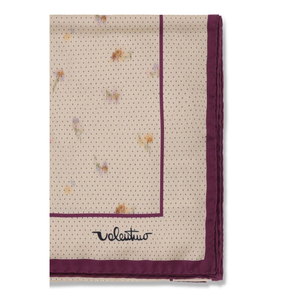 Pañuelo de seda beige Valentino Garavani