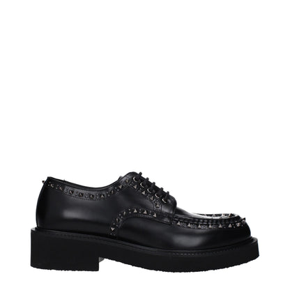 Zapatos Oxford y Derby Valentino Garavani de cuero negro