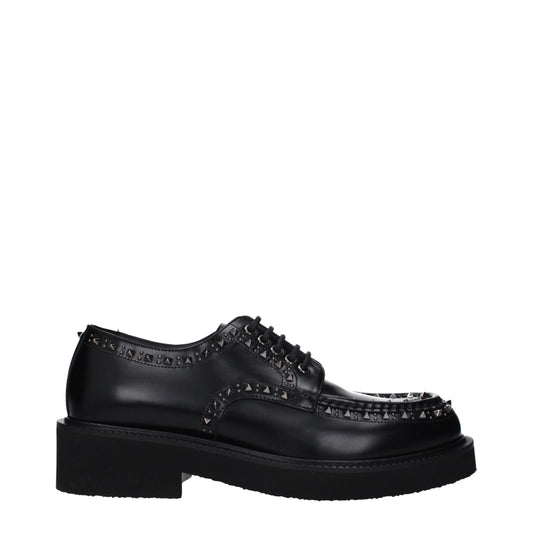 Zapatos Oxford y Derby Valentino Garavani de cuero negro