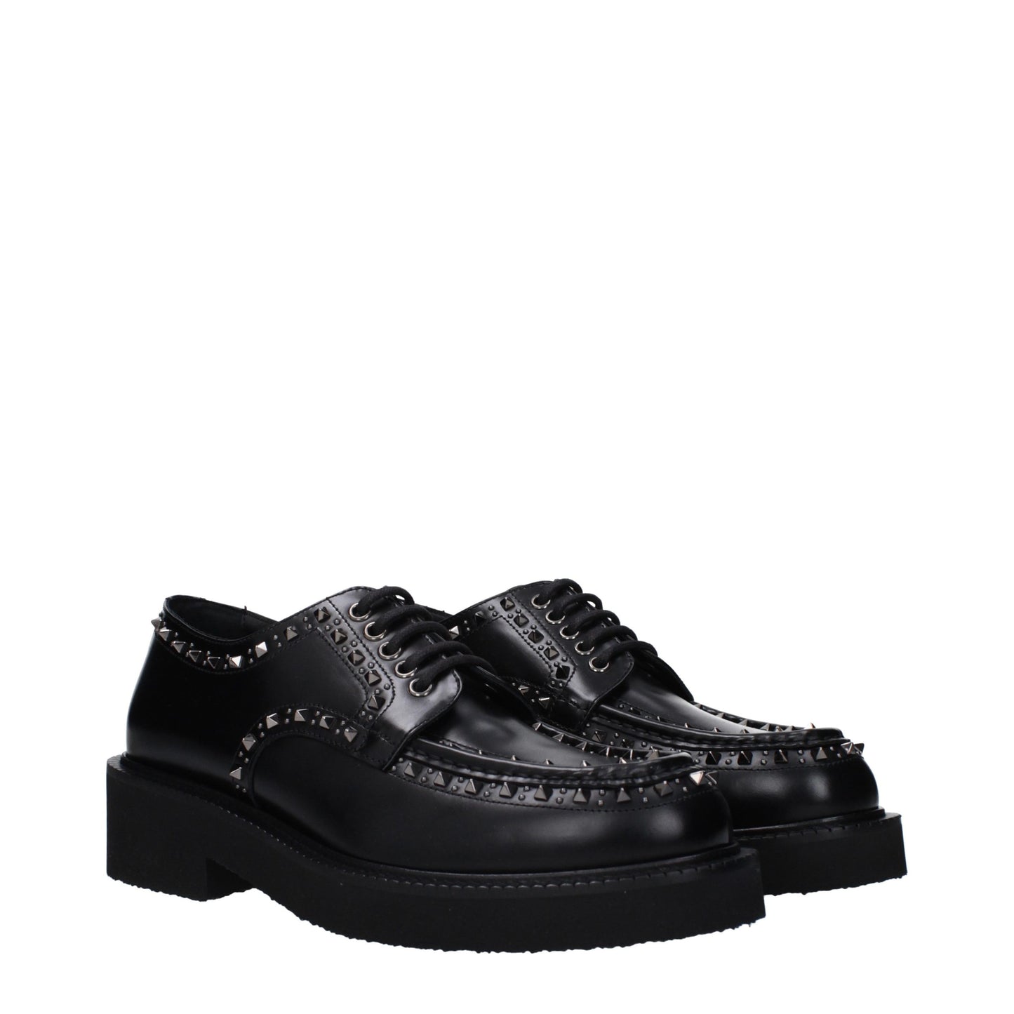 Zapatos Oxford y Derby Valentino Garavani de cuero negro