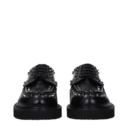 Zapatos Oxford y Derby Valentino Garavani de cuero negro