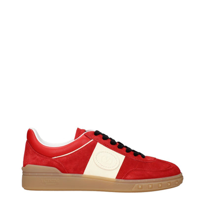 Baskets basses rouges en cuir Valentino Garavani