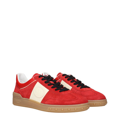 Baskets basses rouges en cuir Valentino Garavani