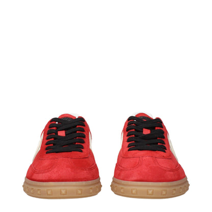 Baskets basses rouges en cuir Valentino Garavani