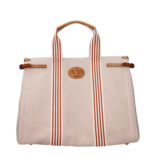 Bolso de tela beige Valentino Garavani