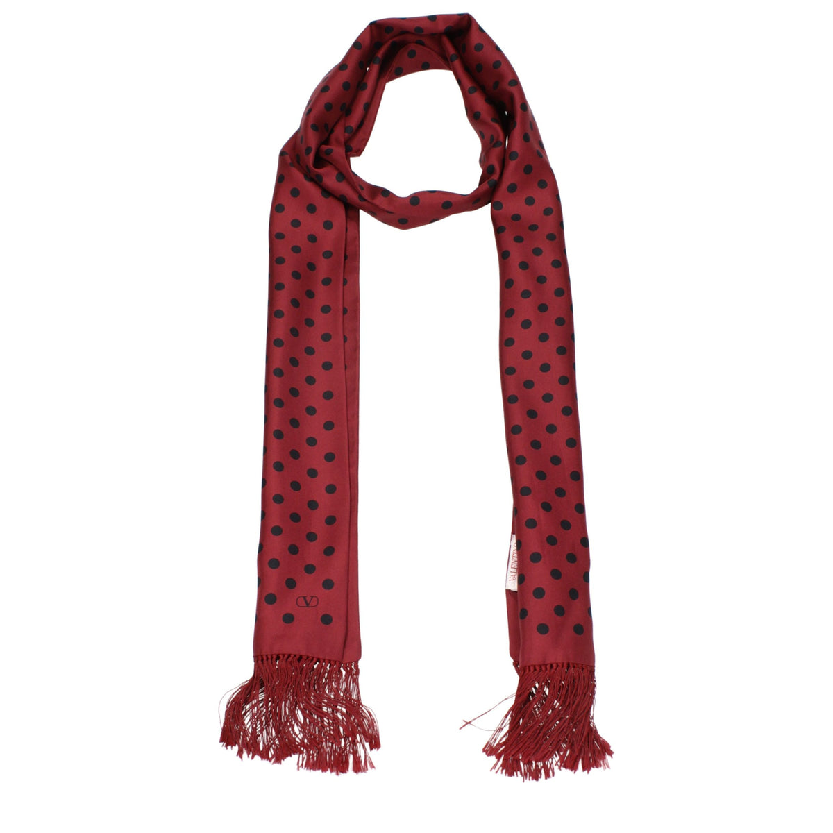 Valentino Garavani Italian Design Red Silk Foulard