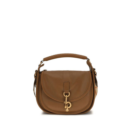 Bolso de Hombro Burberry de Piel de Becerro Marrón Bos Taurus