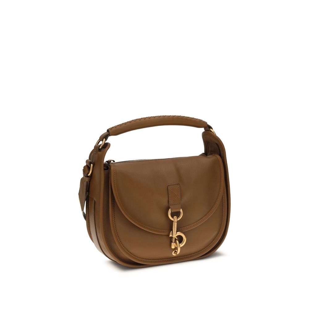 Bolso de Hombro Burberry de Piel de Becerro Marrón Bos Taurus
