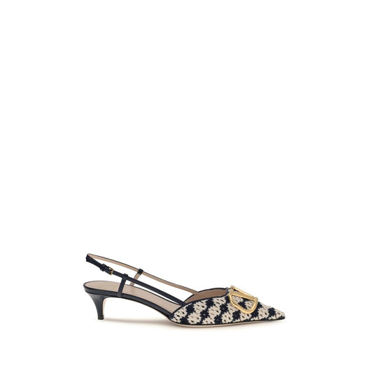 Zapatos de tacón medio de piel de cabra multicolor Valentino Garavani