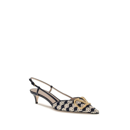 Zapatos de tacón medio de piel de cabra multicolor Valentino Garavani