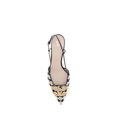 Zapatos de tacón medio de piel de cabra multicolor Valentino Garavani