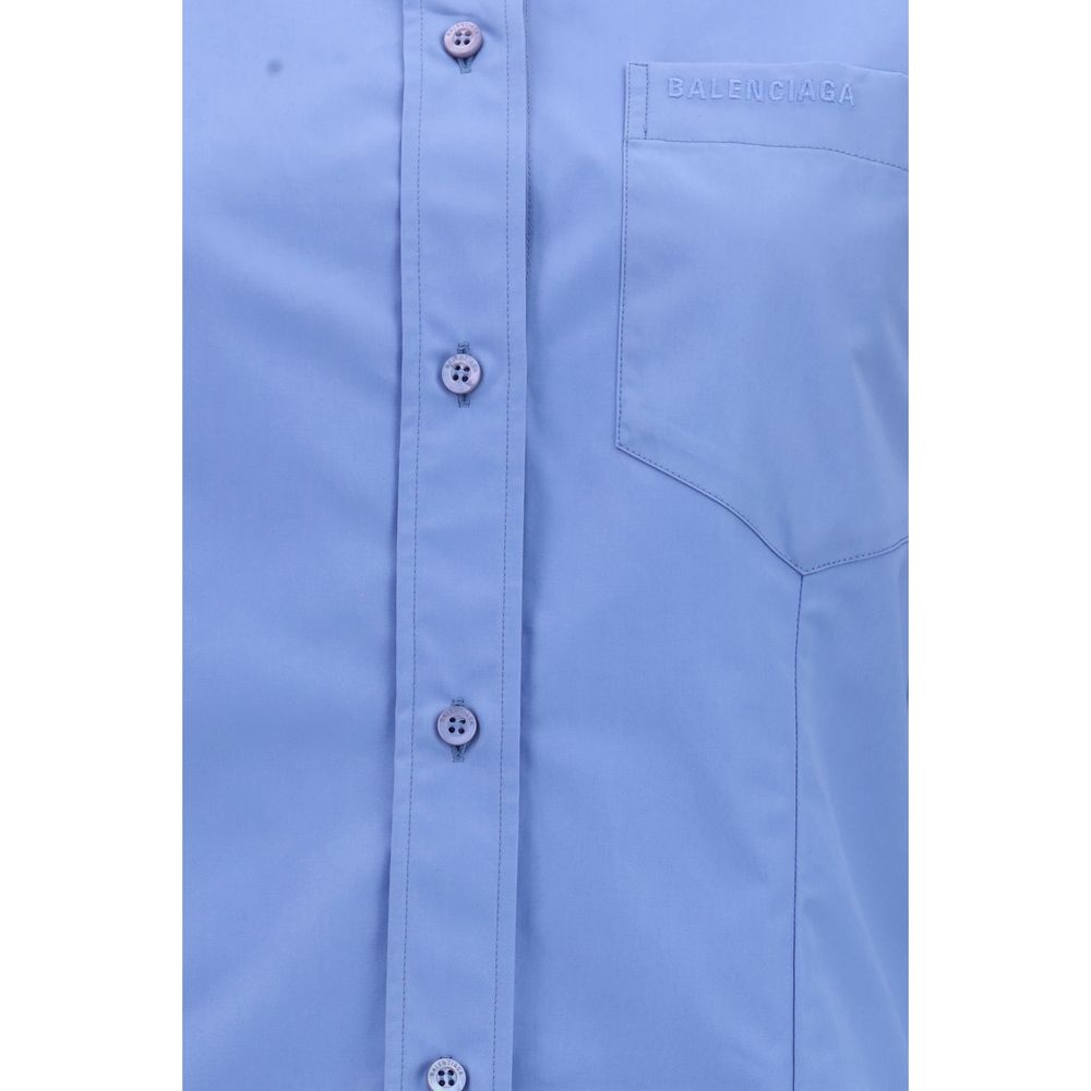 Camisa Balenciaga de algodón azul
