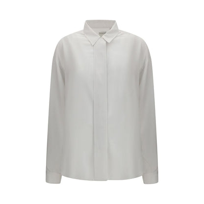 Camisa de vestir de seda blanca de Calvin Klein