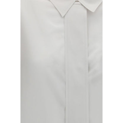 Camisa de vestir de seda blanca de Calvin Klein
