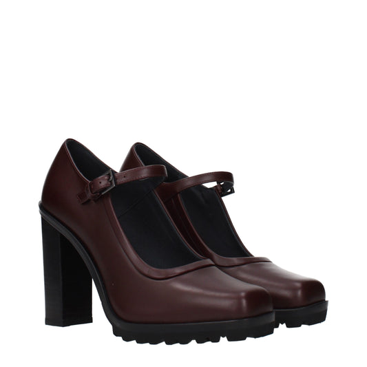 Zapatos de tacón alto de piel marrón Max Mara