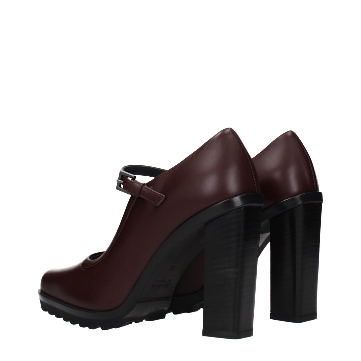 Zapatos de tacón alto de piel marrón Max Mara