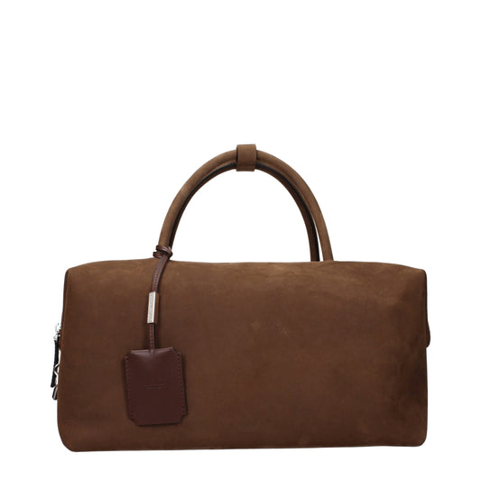 Bolso de mano de cuero marrón Max Mara