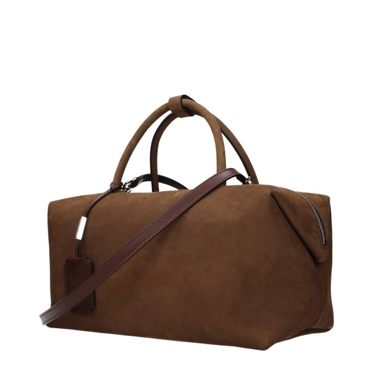 Bolso de mano de cuero marrón Max Mara