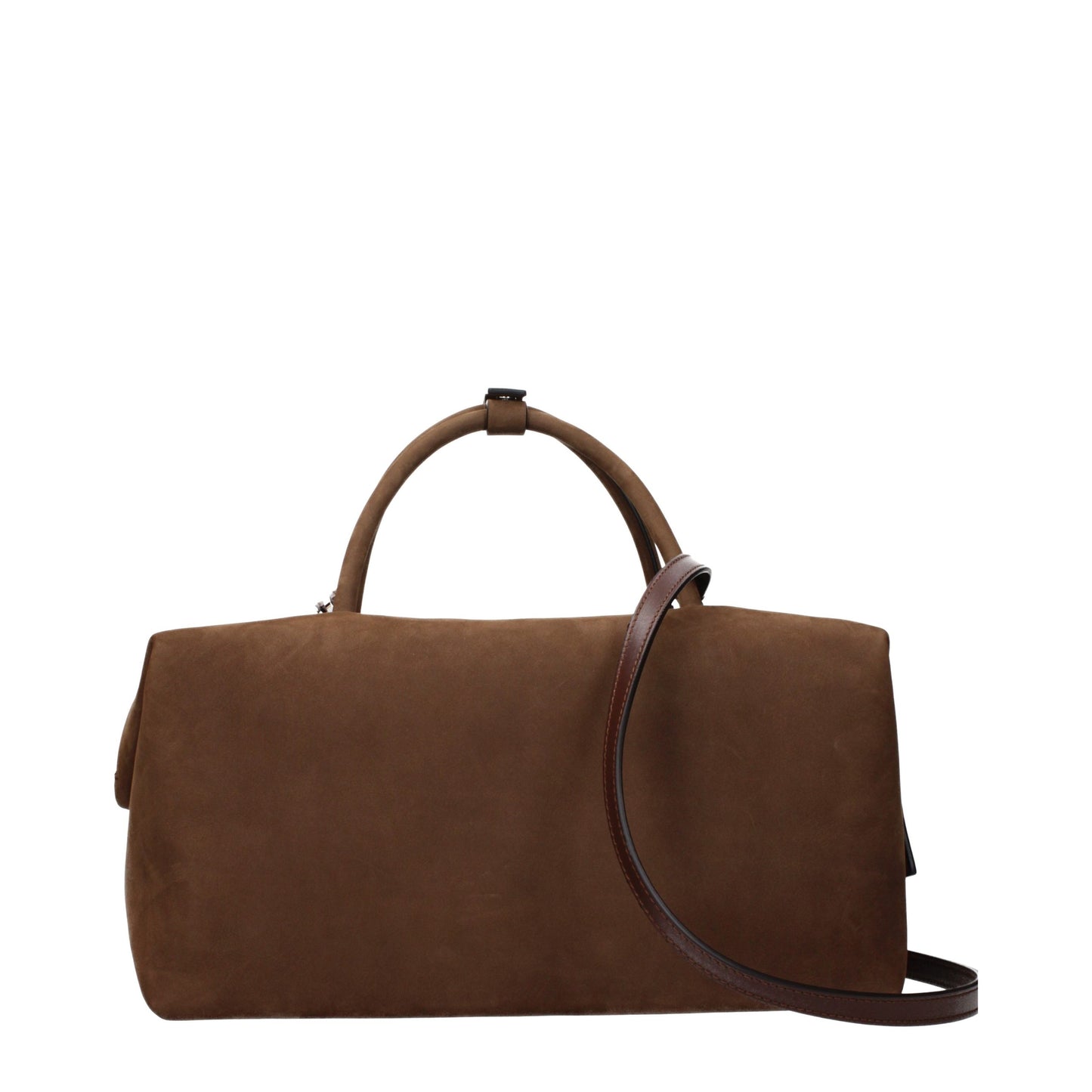 Bolso de mano de cuero marrón Max Mara