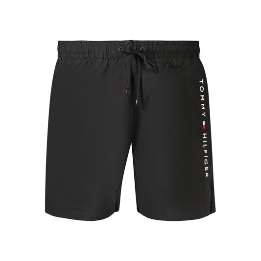 Traje de baño de poliéster negro para hombre Tommy Hilfiger