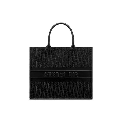 Bolso tote Dior de piel de becerro negra