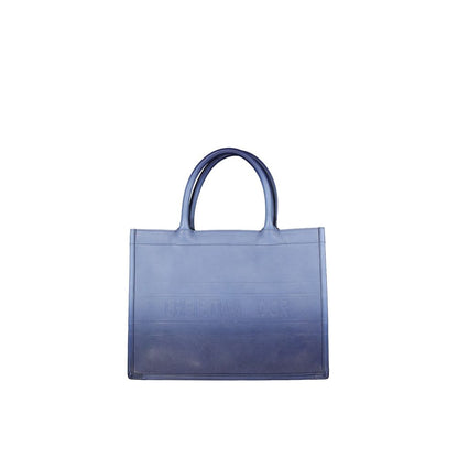 Bolso tote Dior de piel de becerro azul