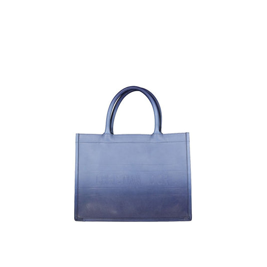 Bolso tote Dior de piel de becerro azul