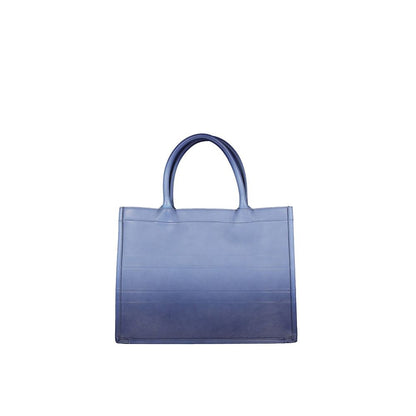Bolso tote Dior de piel de becerro azul