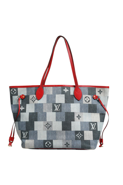 Louis Vuitton Neverfull Bolso Tote Patchwork Monograma Denim