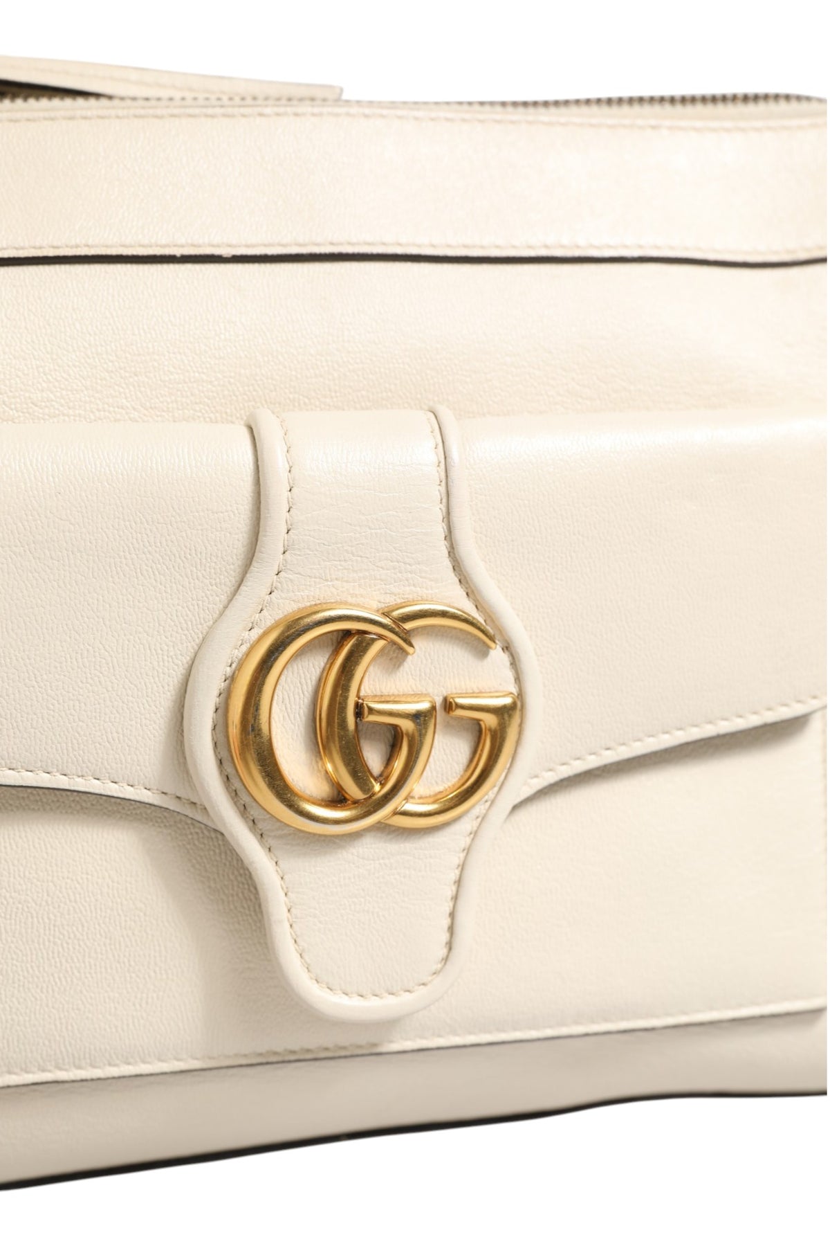 Gucci Petit Sac Bandoulière en Cuir Blanc Modèle Arli