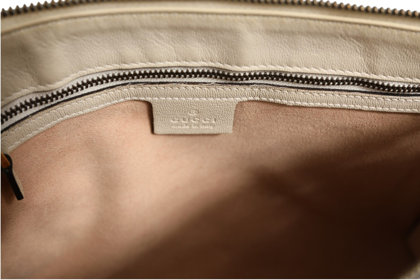 Gucci Petit Sac Bandoulière en Cuir Blanc Modèle Arli